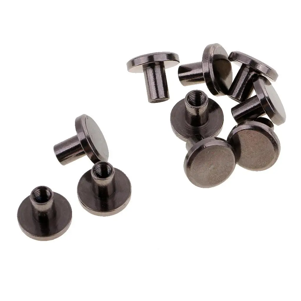 20 Sets Round Head Stud Screw Leather Craft Accessories Nail Rivet Button Decor
