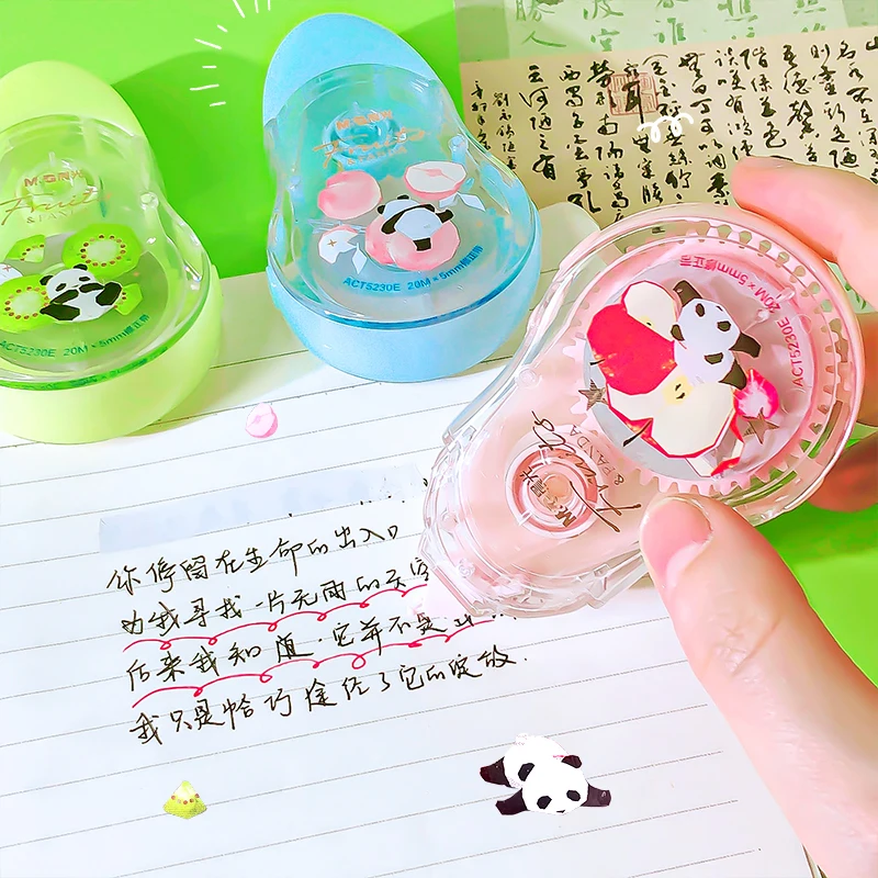 kawaii stationery back to school supplies Aesthetic stationery Cute things panda mini correction tape school useful accessories