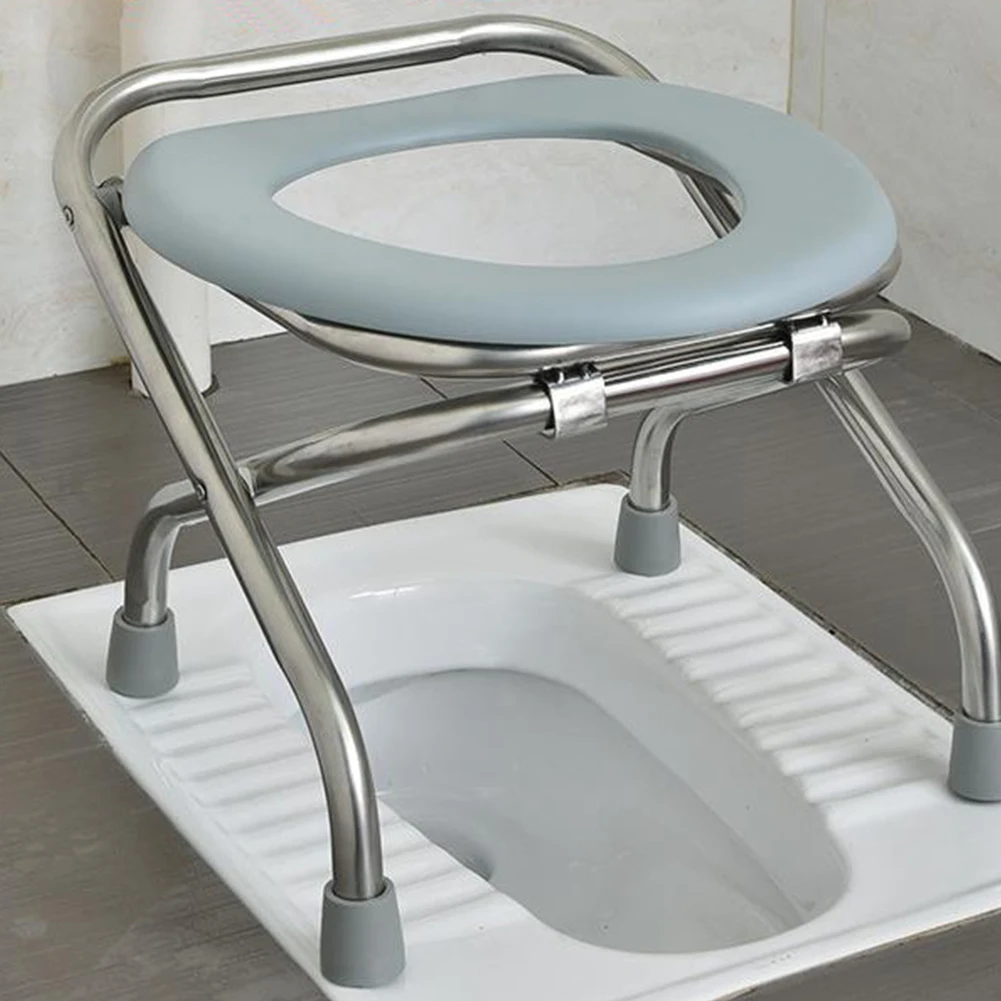 Portable Camping Toilet Foldable Travel Toilet Car Toilet Pregnant Woman Toilet Stool for Hiking Travel for Camping Hiking Trips 3