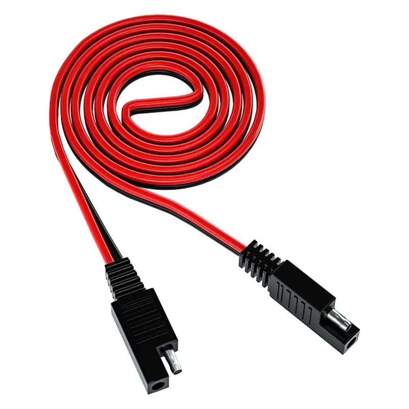 

SAE Extension Cable 1M Anti Tear Thick Copper Connect Cable Flexible PVC Plug SAE Cord Fast Transmission for Kayaks Solar Cells