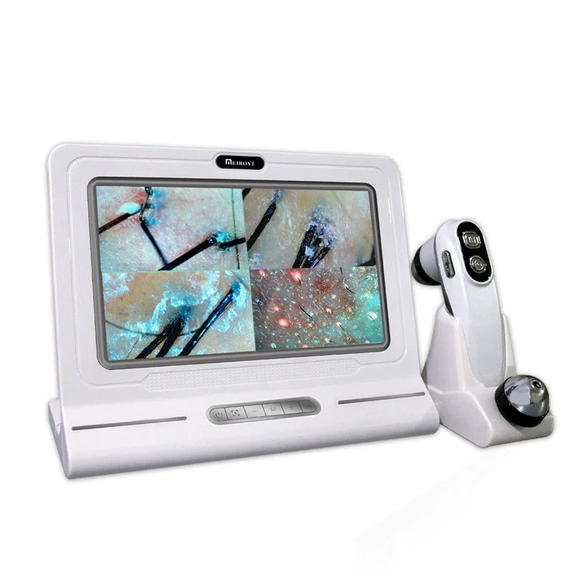 Professional skin hair detector scalp hair follicle moisture skin pores pigment magnifying analyzer 11 inch