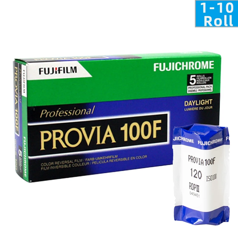 1-10Roll Original Fuji PROVIA120 Color Reversal Film RDP3 100F Positive Film Single Roll Price Daylight Type （Expiry date: 2024）