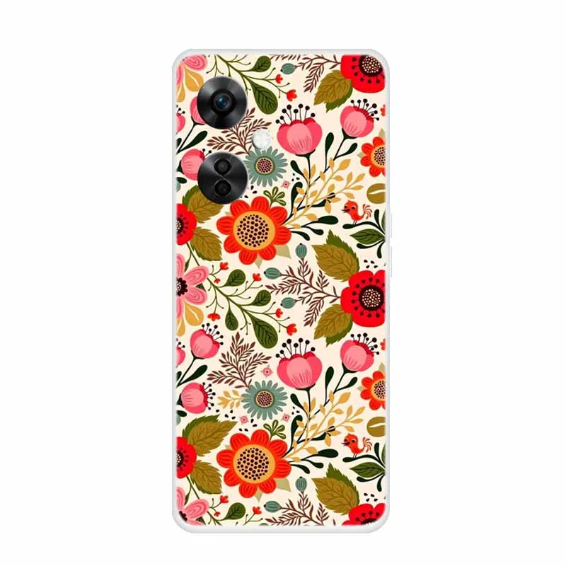 Clear Wolf Design Soft TPU Silicone Phone Cover - Transparent Etui for OnePlus Nord CE 3 Lite