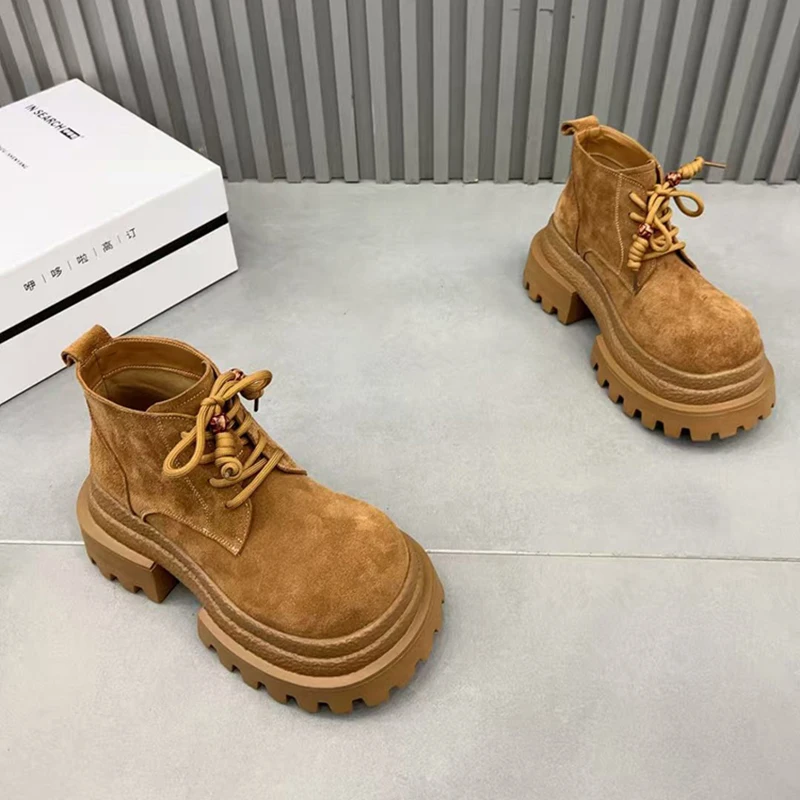 Platform Women's Ankle Boots High Heels Designer Shoes Winter 2025