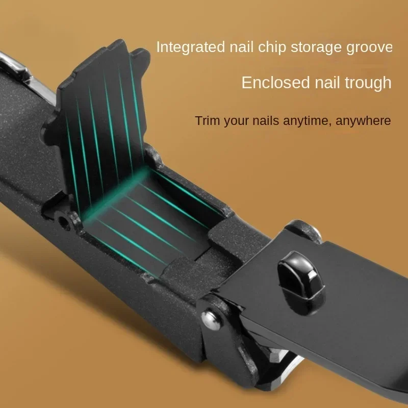 Nail Clippers 1-piece Nail Clippers Men Catcher -Sharp Heavy Duty Self-Collecting Nail Cutters Ergonomic Lever Keep Fingernails
