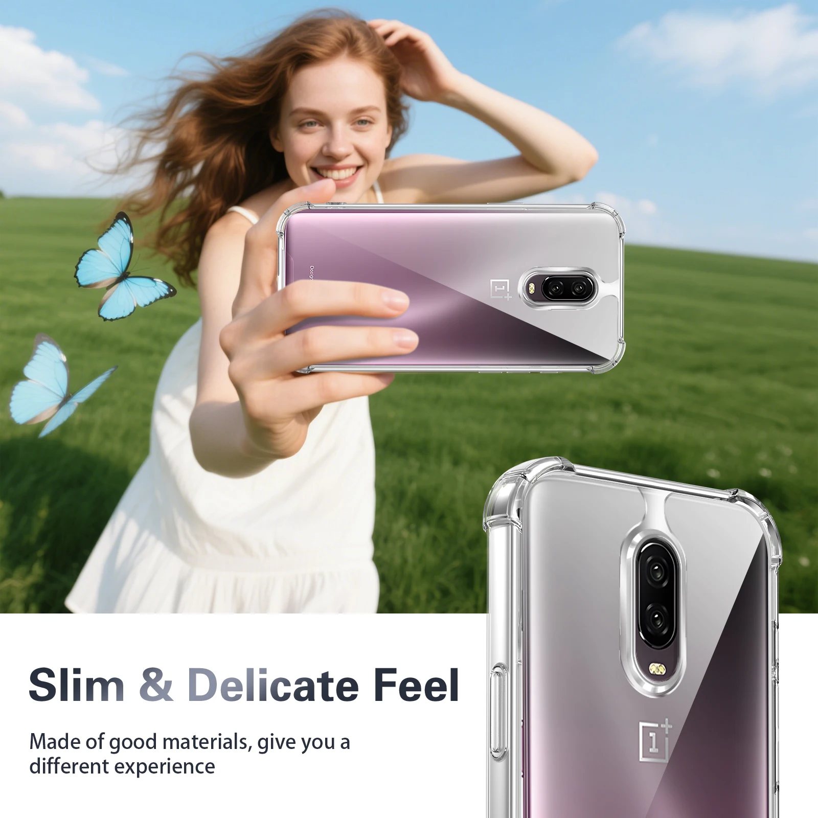 Sleek Silicone Bumper Airbag Clear Shockproof Phone Case