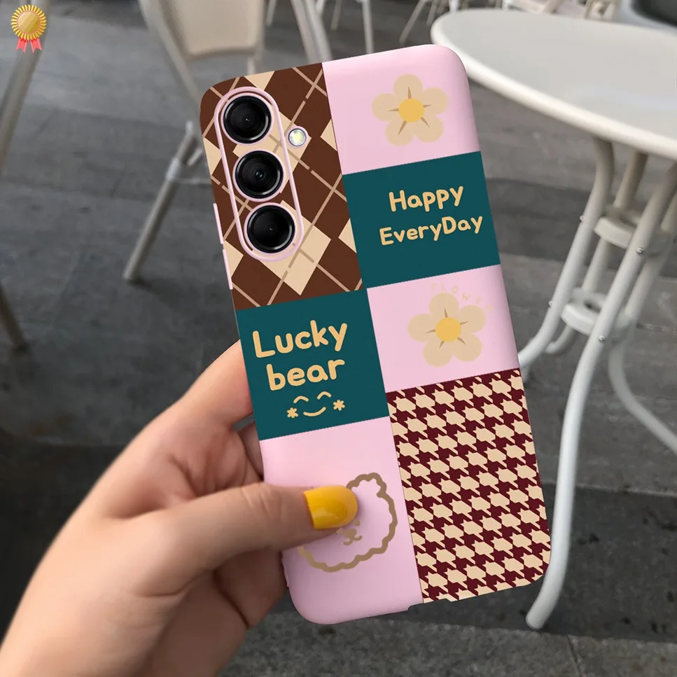 For Samsung F54 5G Cases Cute Cartoon Shockproof Black Pink Silicone For Samsung Galaxy F54 F54 5G Phone Case Bumper Funda