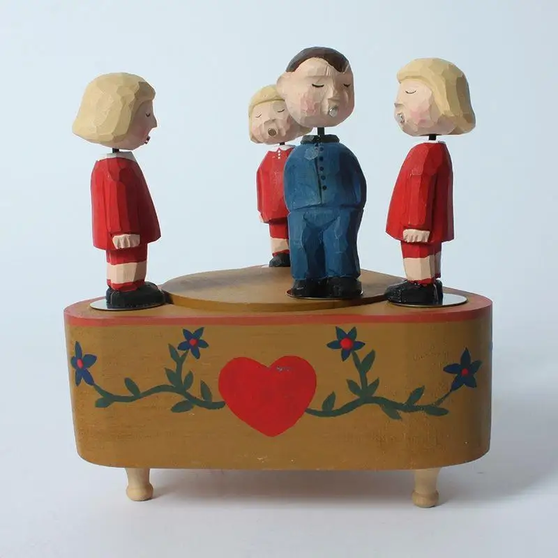 

Wooden Music Box with Creative Kiss Rotation - Perfect Birthday Gift for Her -Customizable Ready To Send in 10 Days