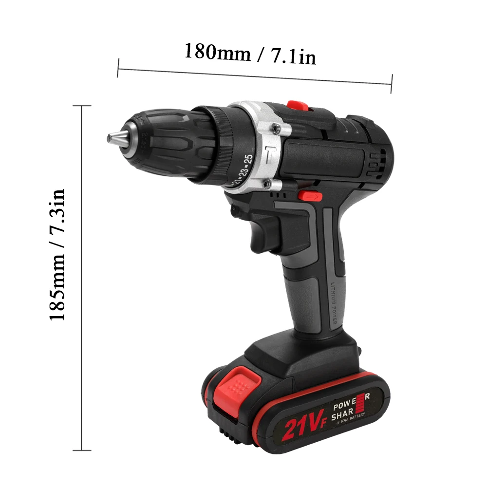 21V Multifunctional Electric Impact Cordless Drill High-power