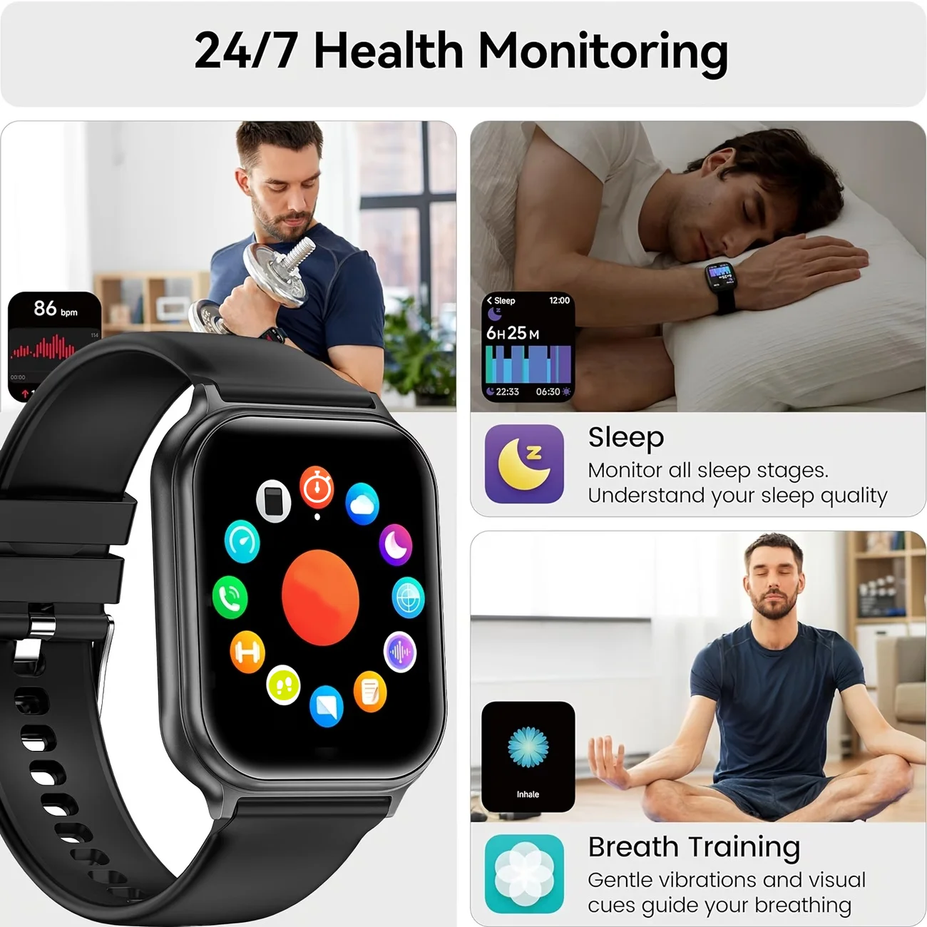 Nuovo Smartwatch 2026 per Donne, Fitness Tracker Sportivo IP68 Impermeabile, Monitoraggio Cardiaco 24H Integrato, Chiamate Wireless, Smartwatch Elegante da Donna - immagine 5