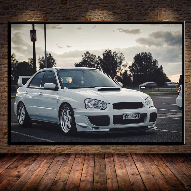 Subaru Impreza WRX JDM Japanese Cars Posters and Prints Wall Art Canvas