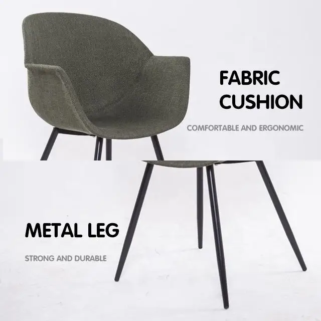 Modern Nordic Fabric Comfortable Coffee Accent Living Room Leisure Arm Chair