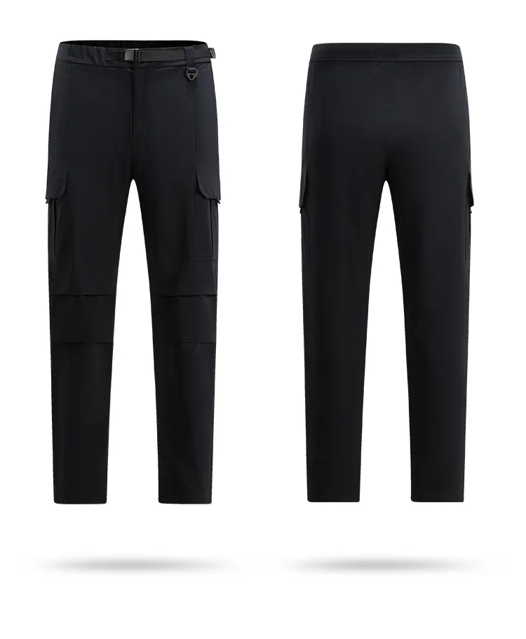 Men's Outdoor Pants with Big Pockets Elastic Quick Drying Pants Light Thin Summer Elastic Breathable Quick Casual Pants