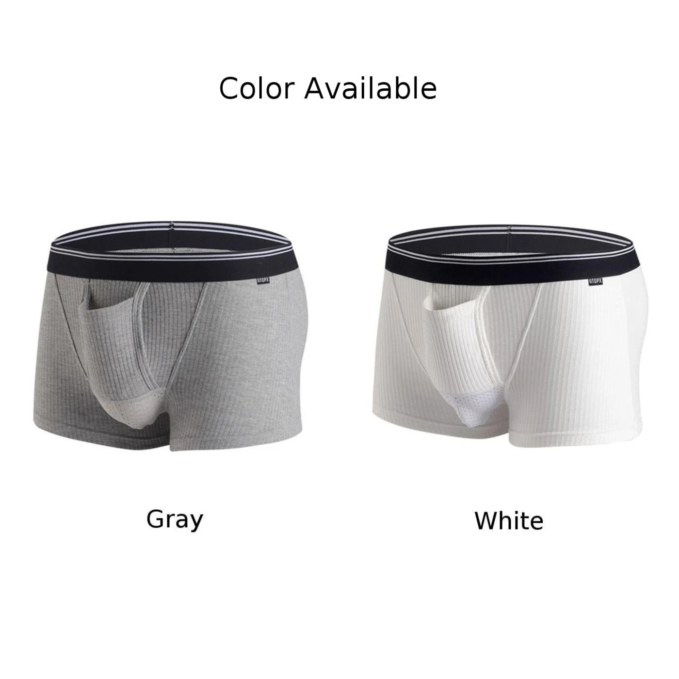 Sexy Bullet Separation Mens Underwear Boxers Shorts Breathable Men U Convex Pouch Underpants Sleepwear Trunk Underclothes