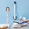 Long Handle U-shaped 3 Sided Plastic Shoe Cleaning Brush Durable Cleaner Shoe Slippers Kit Hanging Soft Shoes Brush Dropshipping 1