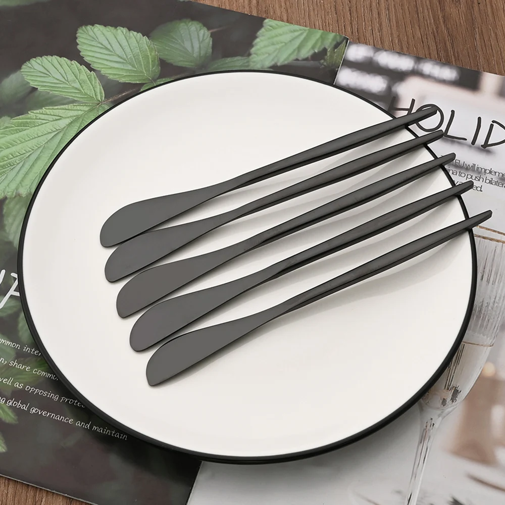 Description Picture 4 of itemGold 6Pcs Butter Knife Cheese Cutter Stainless Steel Cheese Dessert Knife Cream Wipe Cream Bread Jam Tools Kitchen Gadget