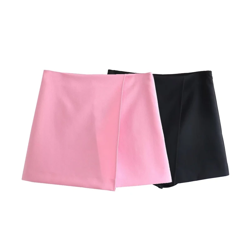

2023 Summer New Women's Clothing Slit Design Culottes High Waist Slim American Street Fashion Versatile Trendy Shorts