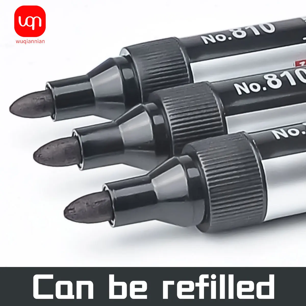 WQN-2/5/10PCS Pennarelli permanenti con inchiostro nero ad asciugatura rapida per legno, vetro e metallo resistenti allo sbiadimento e asciugare rapidamente - immagine 2