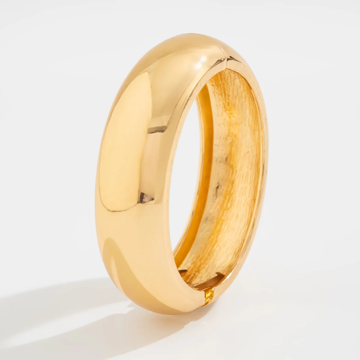 Vintage Brown Irregular Acrylic Resin Chunky Wood Bangle For