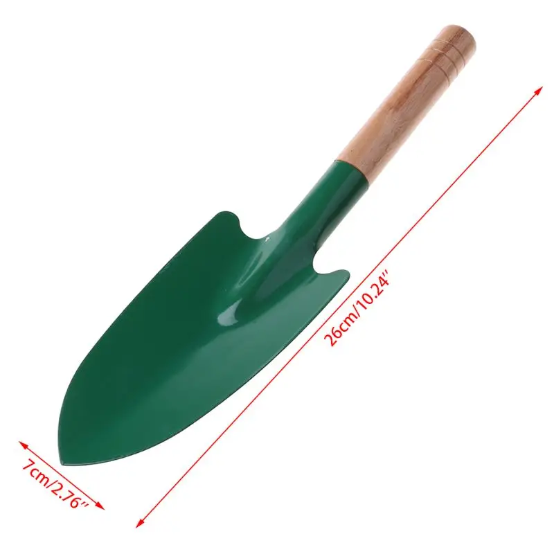Wooden Handle Reinforced Gardening Shovel Loose Soil Planting Easy Use 6
