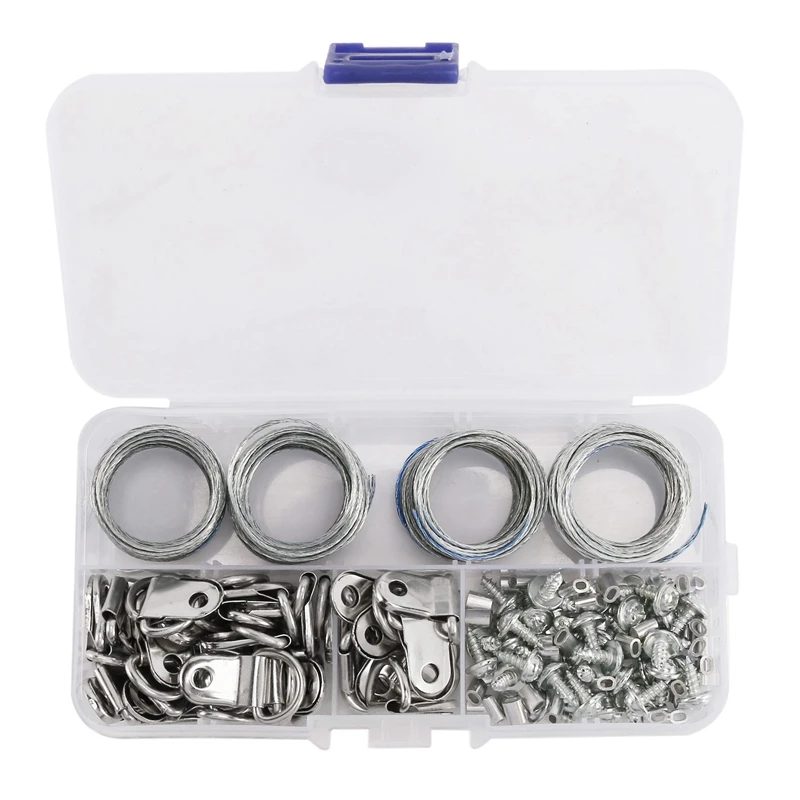 124Pcs Picture Hanging Wire Kit,Photo Frame Hanging Kit,Picture Hanging