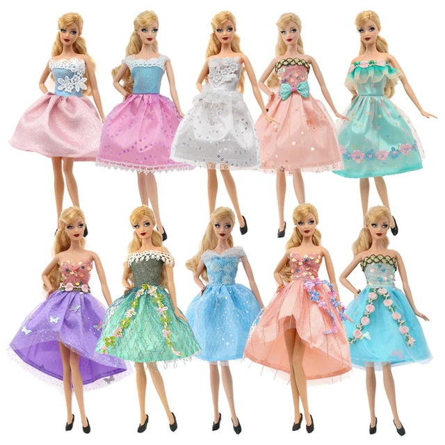 5Pcs Set Of Barbies Doll Toy Clothes Accessories Barbies Clothes for Barbie  Doll&1/6 BJD Blythe Shoes Mini Dress Bags Toy - AliExpress