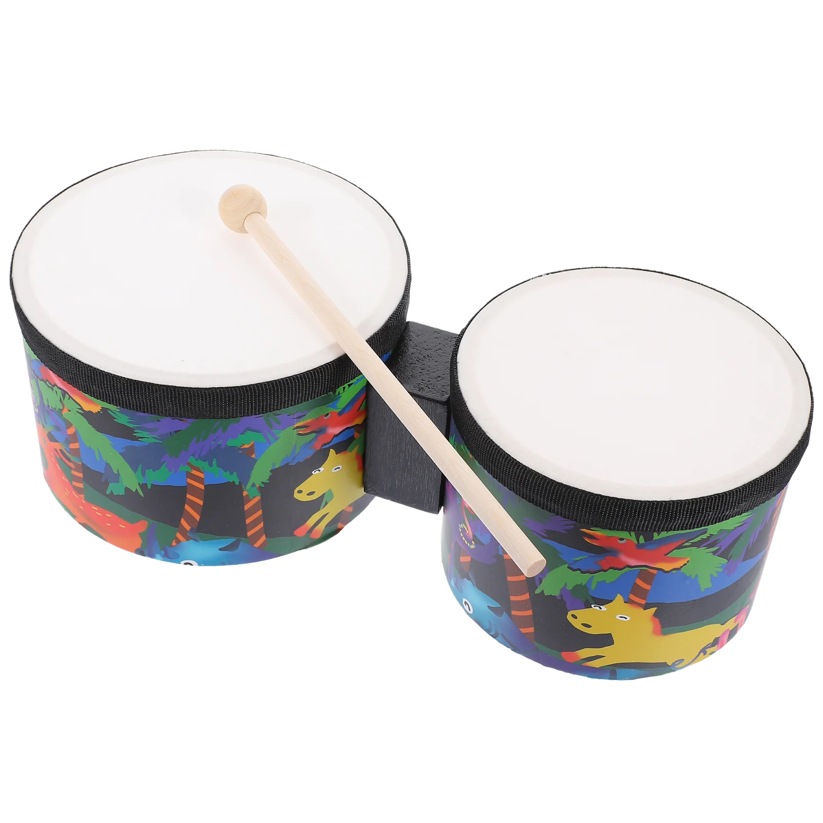 

1 Set of Drum Cartoon Pattern Drum Percussion Instruments Music Drum with Drumstick