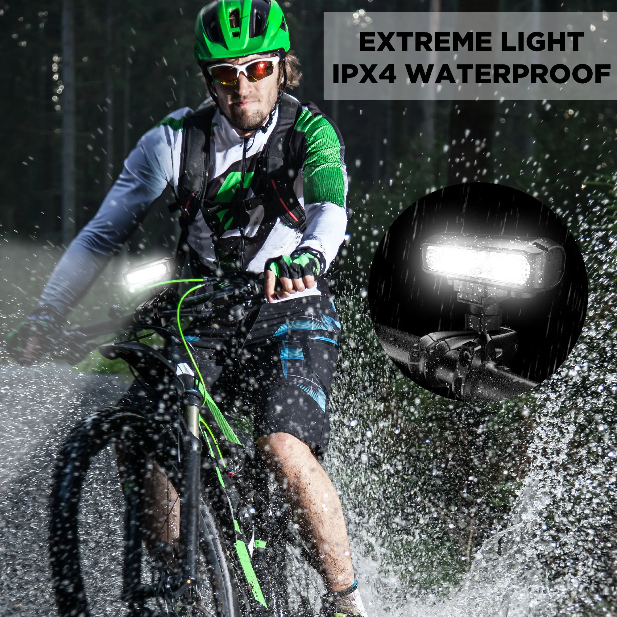 AKALATE  Ʈ Ʈ, USB C  LED  Ʈ, 1200 , 4000mAh Ŭ , ȸ MTB   