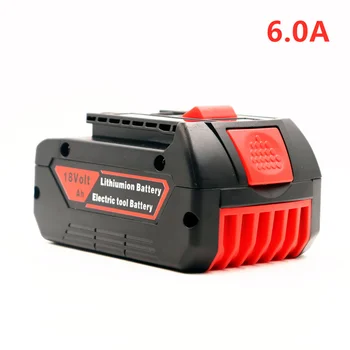 보쉬 핸드 전기 드릴 앵글 연마기 충전식 리튬 배터리 팩, 휴대용 백업 배터리 BAT609 + 충전기, 18V 6.0Ah