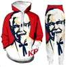 New Men/Womens KFC Colonel Funny 3D Print Fashion Tracksuits Crewneck hoodie Hip Hop Sweatshirt and Pants + Hoodies TZ04 1