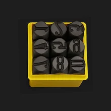 

Number Punch Stamp Hardened Carbon Steel Imprinting Metal Wood Plastic Leather Number Punch Set for Mold Jewery
