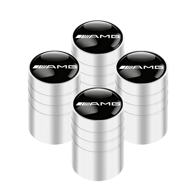 Luxury Car Tire Valve Caps with Emblem - Premium Metal Stickers for Enhanced Interior Aesthetics