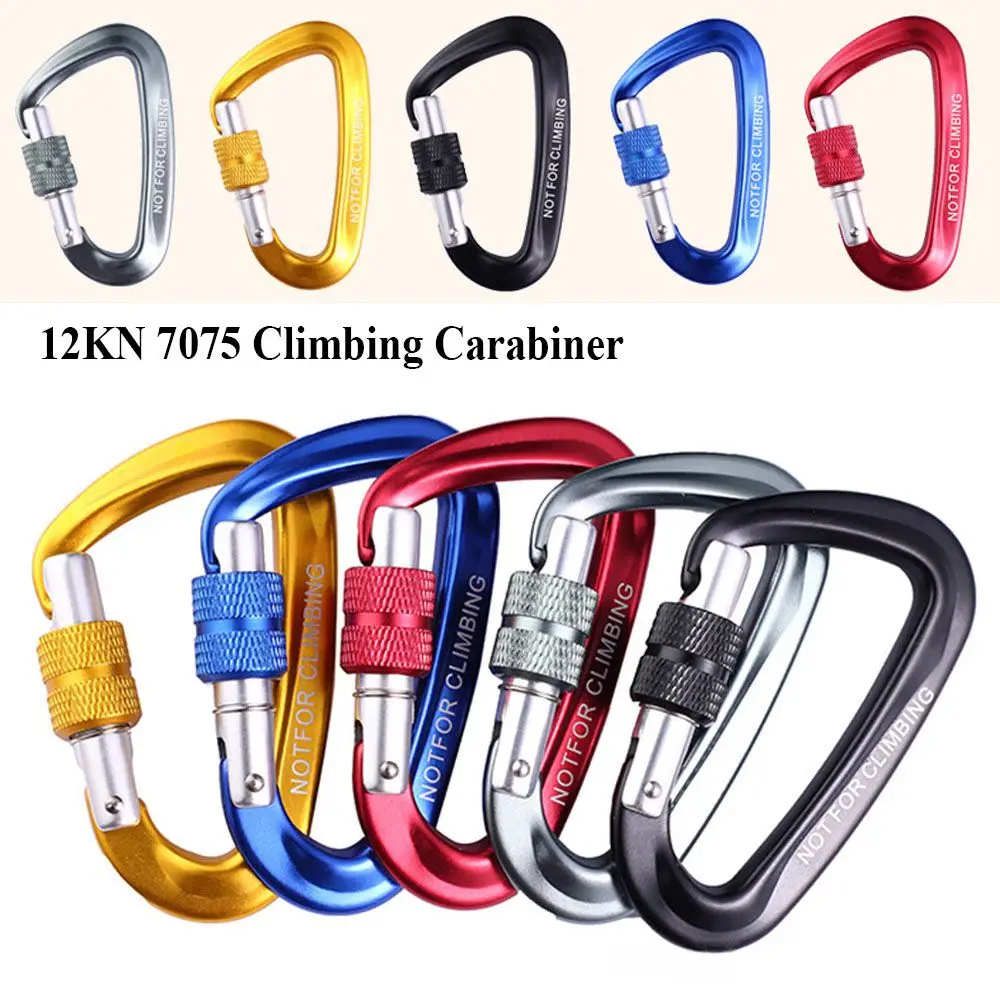 Outdoor Tools 12KN 7075 D Shape Climbing Carabiner Professional