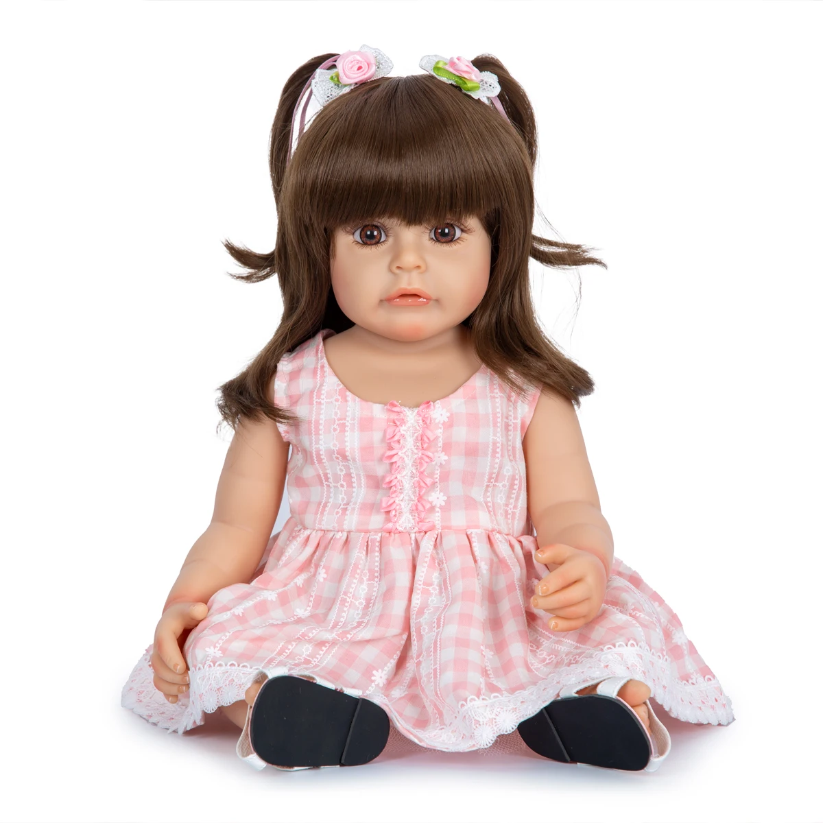 22 Inch Lovely Bebe Reborn Baby Doll Handmade Soft Touch Reborn Dolls For  Christmas Gifts (Cloth Body genderless)(Some Parts Send Random)