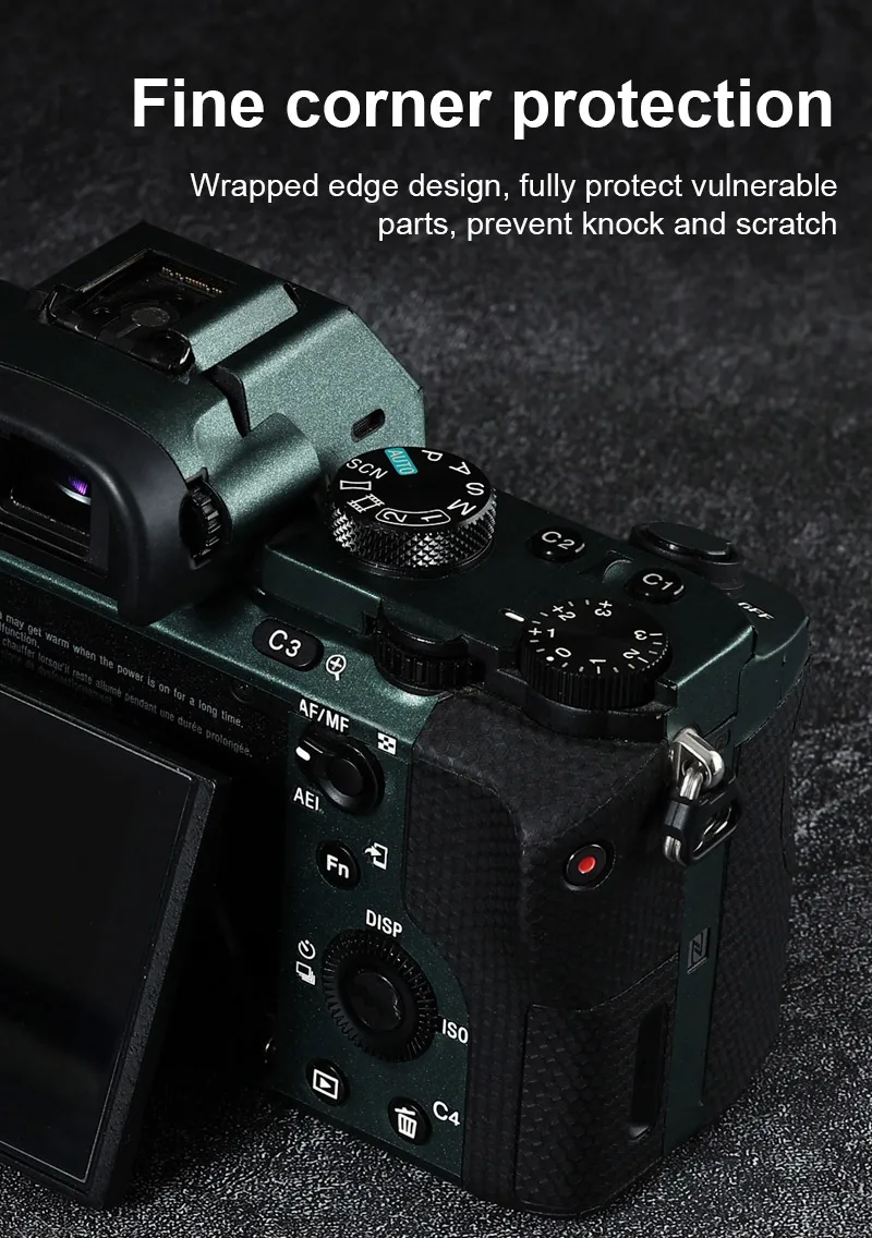 Description Picture 5 of itemFor Iconic Brand ILCE-6700 A6300 A6400 A6000 A6700 A6600 A6500 ILCE-6500 Alpha 6600 ILCE-6600 Camera Body Skin Sticker Skin Wrap Film