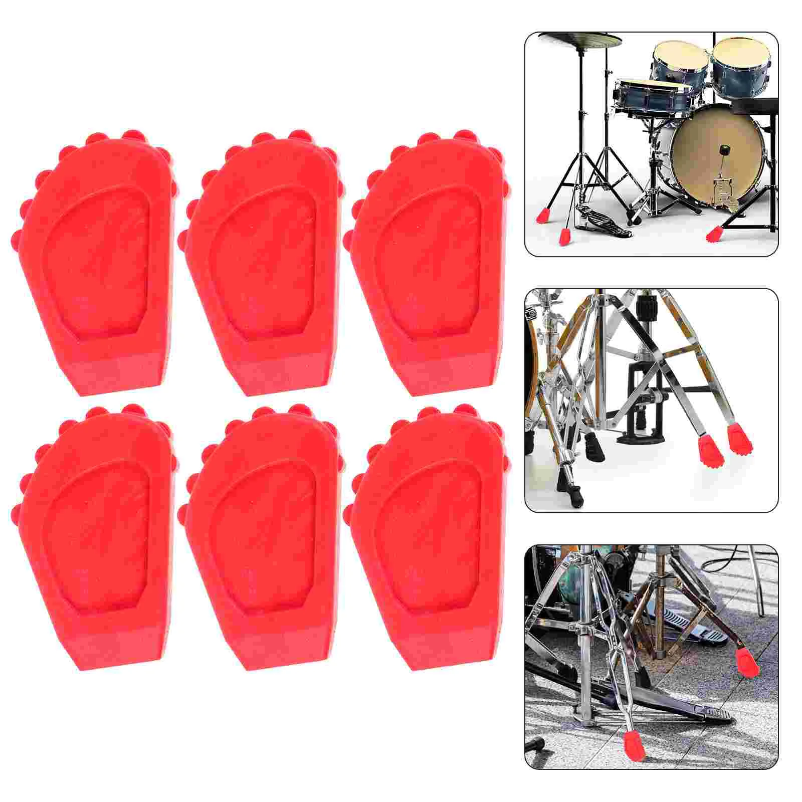 

Drum Replacement Rubber Feet Drum Kit Rack Feet Drum Leg Protectors Drum Pads Hardware Stand Parts Musical Instruments