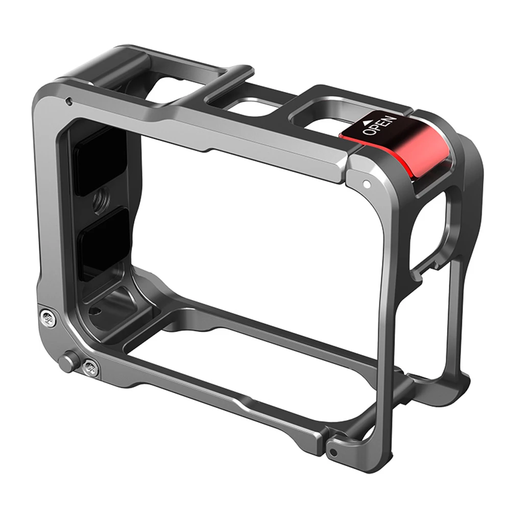 For Insta360 Ace Pro 2 Camera Protective Frame with Cold Shoe Mount Full Protective Aluminium Metal Cage for Insta 360 Ace Pro 2