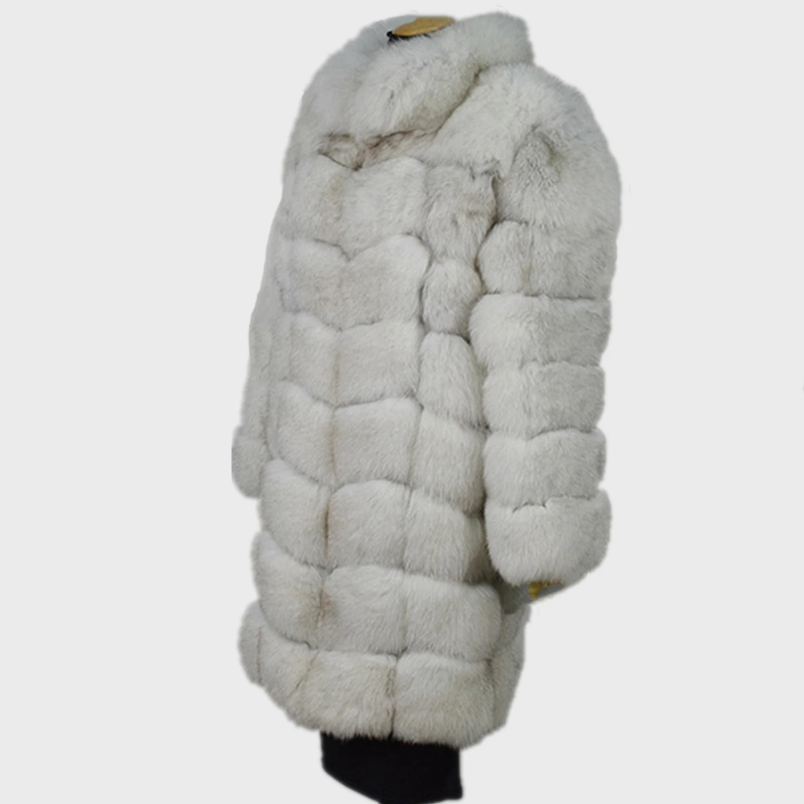 Lisa Colly Women Long Sleeves Stand Faux Fox Fur Coat Jacket Women Winter Warm Luxury Fake Fur Coat Thick Furs Coat Overcoat