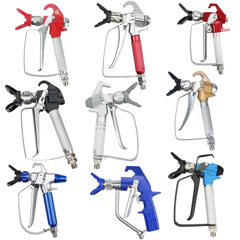 Airless Paint Spray Gun with 517 tip Swivel Joint 3600PSI High Pressure Spray Gun Airless Sprayer Spraying Machine Parts 5x wear resisting prime spray valve return valves of airless spraying machine for ultra 390 395 490 495 sprayer