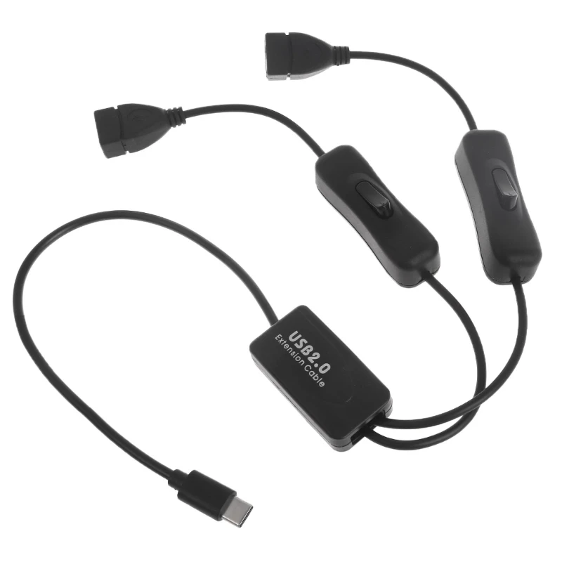 USB 3.1 Type-C OTG HUB Cable 2 in 1 USB C 3.1 Male to Female Plug Cable Hub Type-C to Double 2.0 converter cable