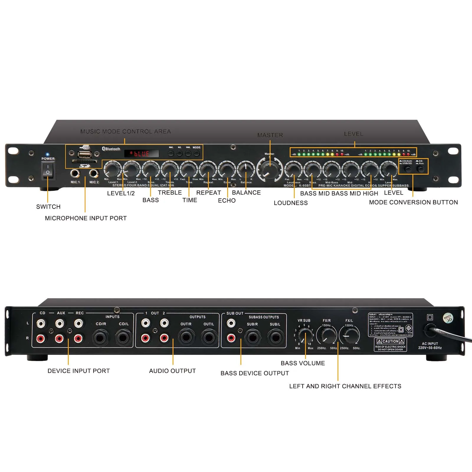 XGES-160 99 Effects Professional digital reverberation multi effect DSP processor audio processor equalizer