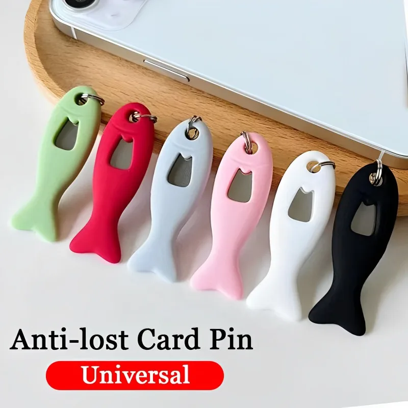 SIM Card Tool For SIM Card Removal Needle Pin Anti-lost Tray Keychain Split Rings Phone SIM Card Storage Silicone Case Ejecter Tool Needles