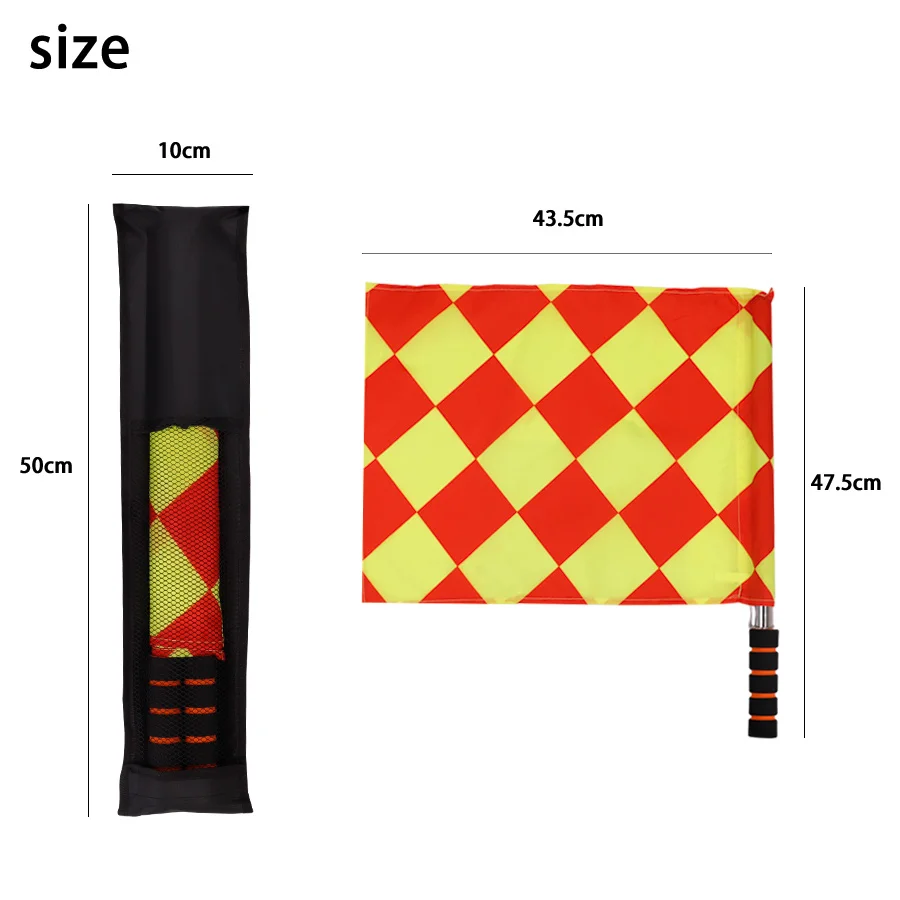 2pcs/set World Soccer Referee Flag Fair Play Sports Match Football Linesman Europe Flags Referee Equipment