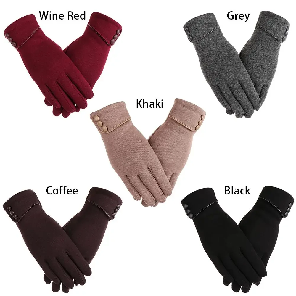 Touch Screen Winter Women Gloves Velvet Thicken Warm Mittens Thermal Driving Ski Windproof Gloves