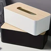 Bamboo Rectangular Tissue Box Cover, Long Tissue Box Cover, Toilet Paper Holder, Desk Bathroom Organizer 3