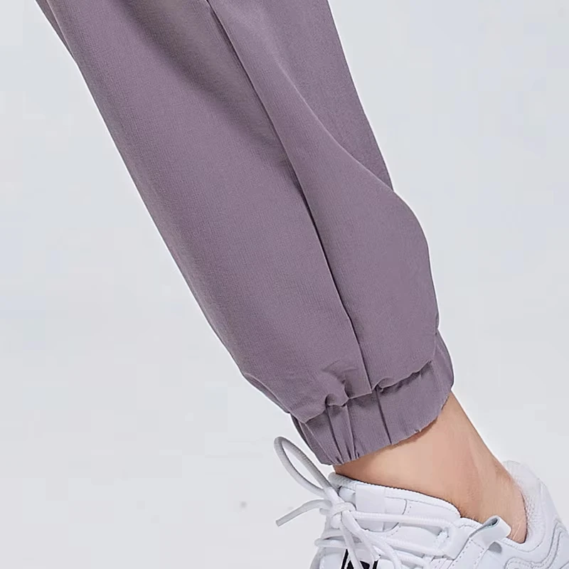 Women's Sports Pants Loose Spring Autumn Running Yoga Tracksuit Trousers Pocket Fitness Solid High Waist Cargo Jogging Pants 4