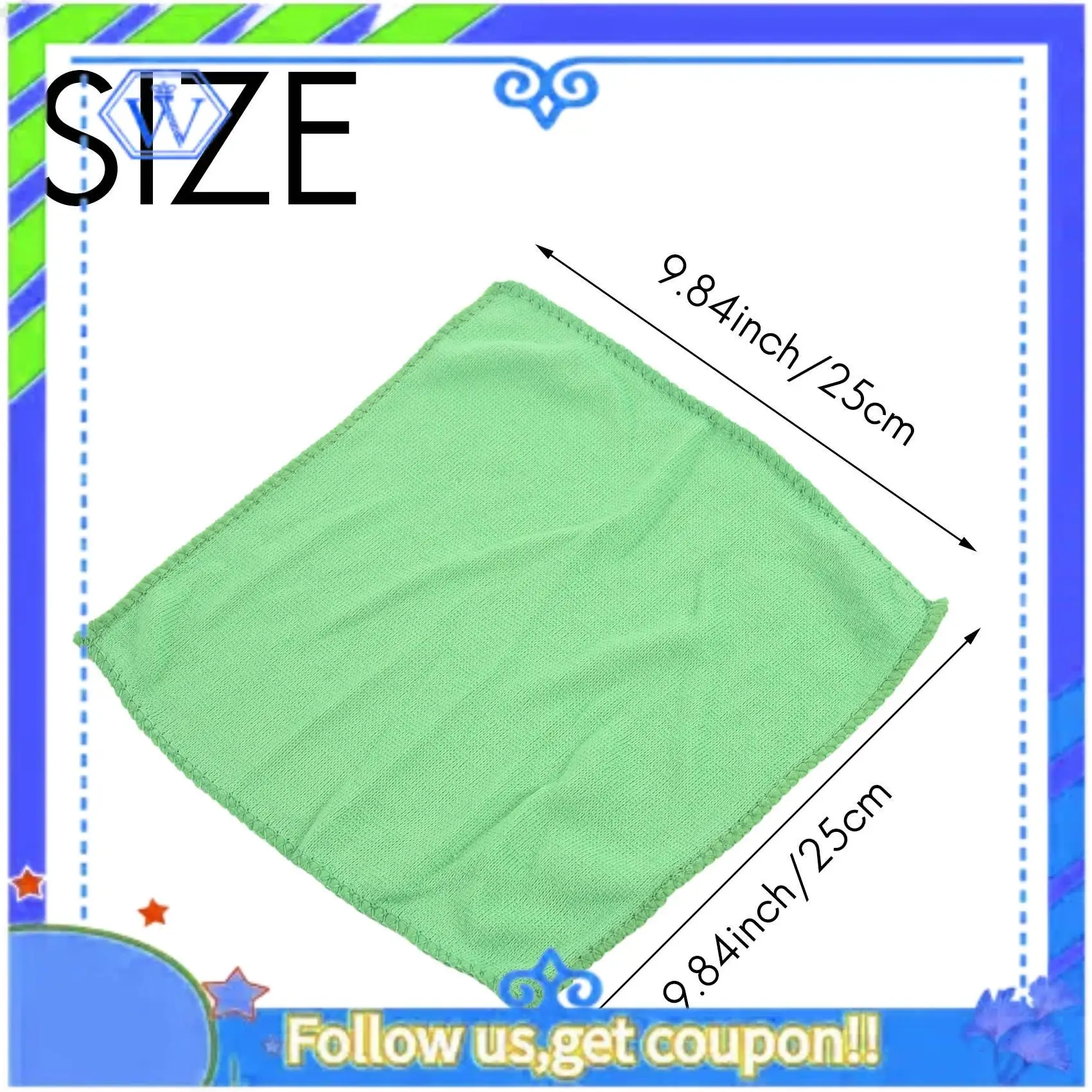 M46K-10개 실용적인 부드러운 신형 자동차 세차 타월 청소 먼지 제거제 자동차 디테일링 그린 마이크로파이버 그린