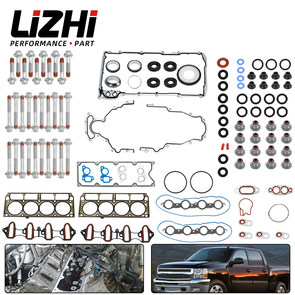 Cylinder Head Gasket Full Set with Head Bolts ES72220 For 2004-2014 Chevy Silverado Tahoe GMC Sierra Yukon Envoy Buick 4.8L 5.3L