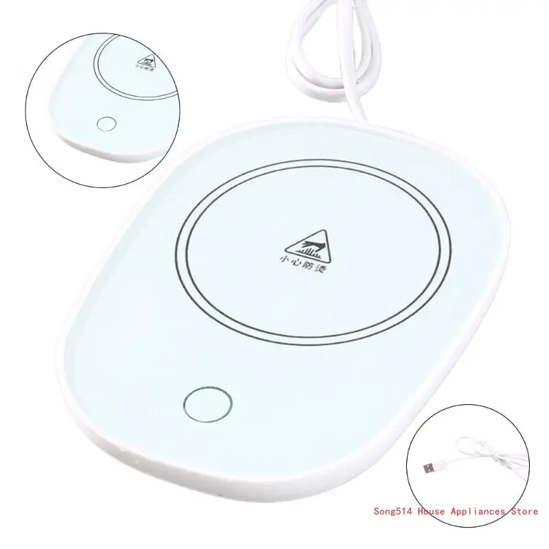 Beverage Coffee Tea Drink USB Heater Tray Mug Pad Office Gift for Adults 95AC 4