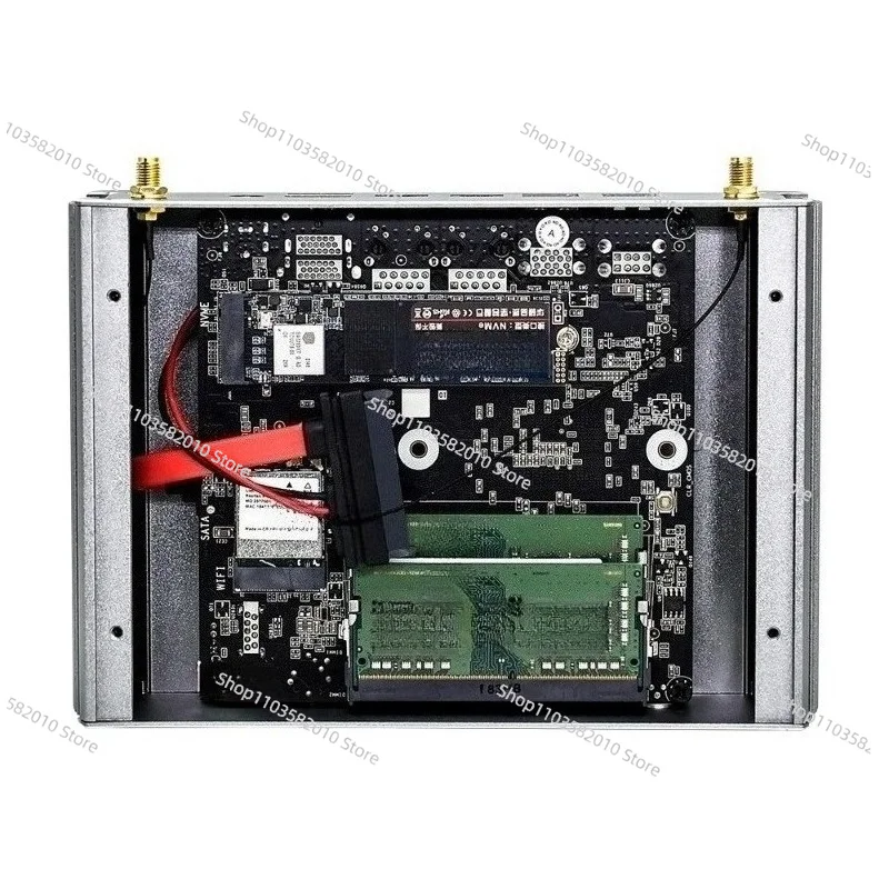 팬리스 미니 PC, AMD Ryzen 7 7730U / Ryzen 9 4950U / Ryzen 5 5600U 베어본, 듀얼 LAN 및 2개의 4K 디스플레이 지원